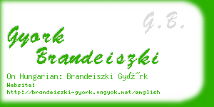 gyork brandeiszki business card